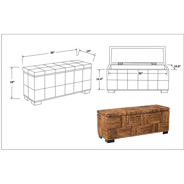 Sand & Stable Cendejas Wicker Flip Top Storage Bench & Reviews Wayfair